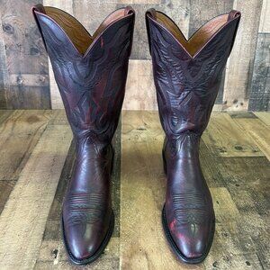 Lucchese 2000 Black Cherry Western T3095R4 Cowboy Boots Mens 10 D
